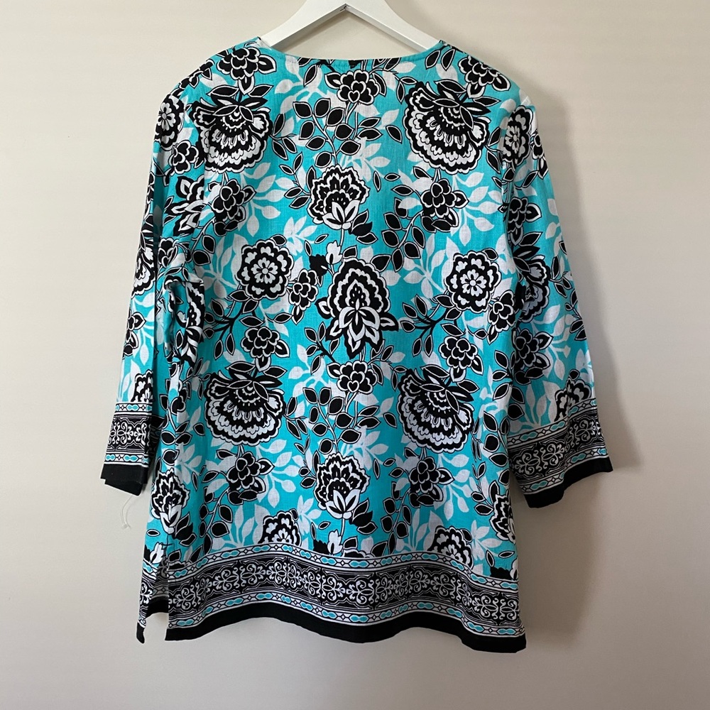 JM Collection Linen Tunic - Picture 4 of 7